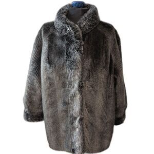 Faux Fur Reversible Winter/Rain Coat, size 16